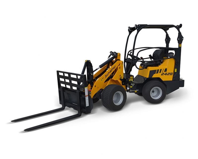 Compact wheel loader with fork